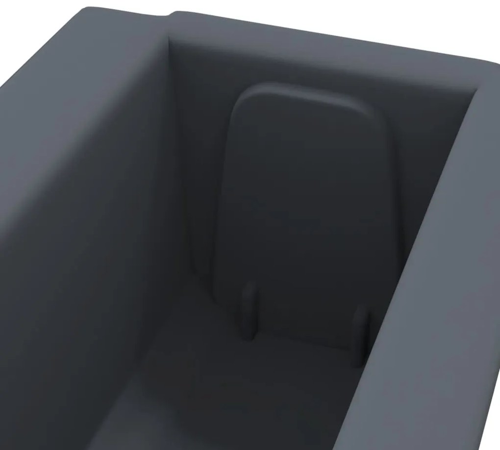 Floreiras para paletes Euro 12 pcs 36x13,5x9,5 cm PP cinzento
