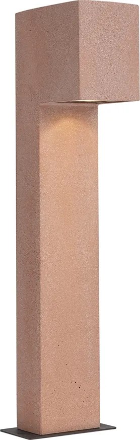Poste de luz exterior moderno terracota 65cm IP44 - Pompei