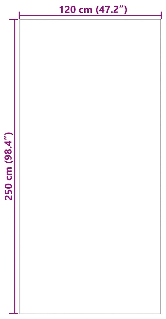 Capacho Lavável Castanho 120x250 cm