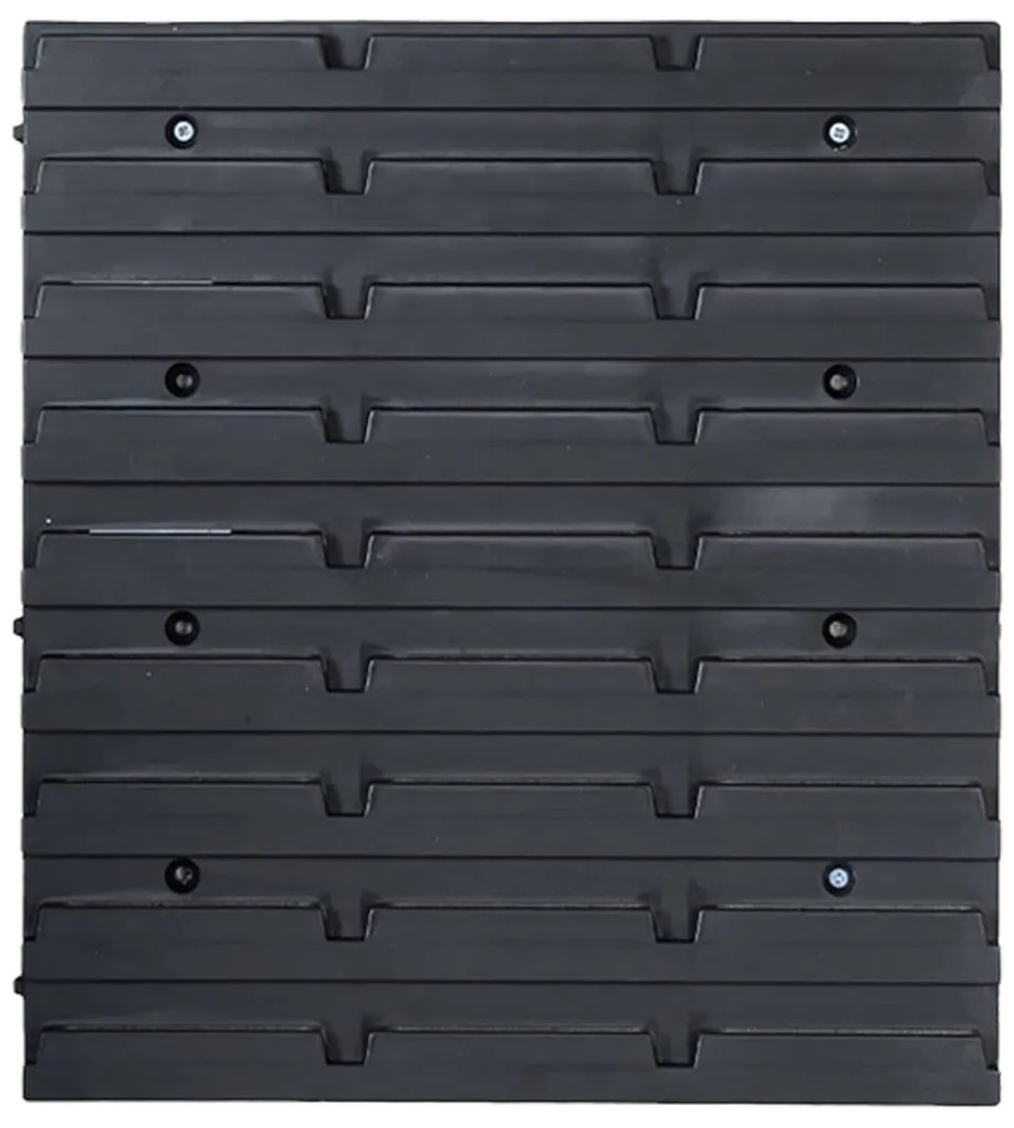 96 pcs Kit caixas arrumação com painéis parede vermelho e preto