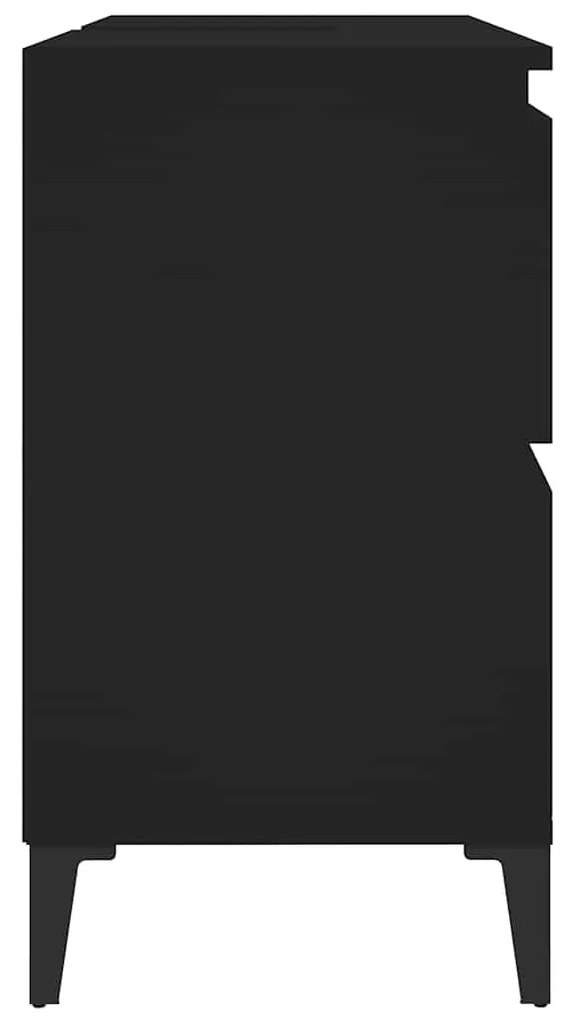 Móvel p/ lavatório 80x33x60 cm derivados de madeira preto
