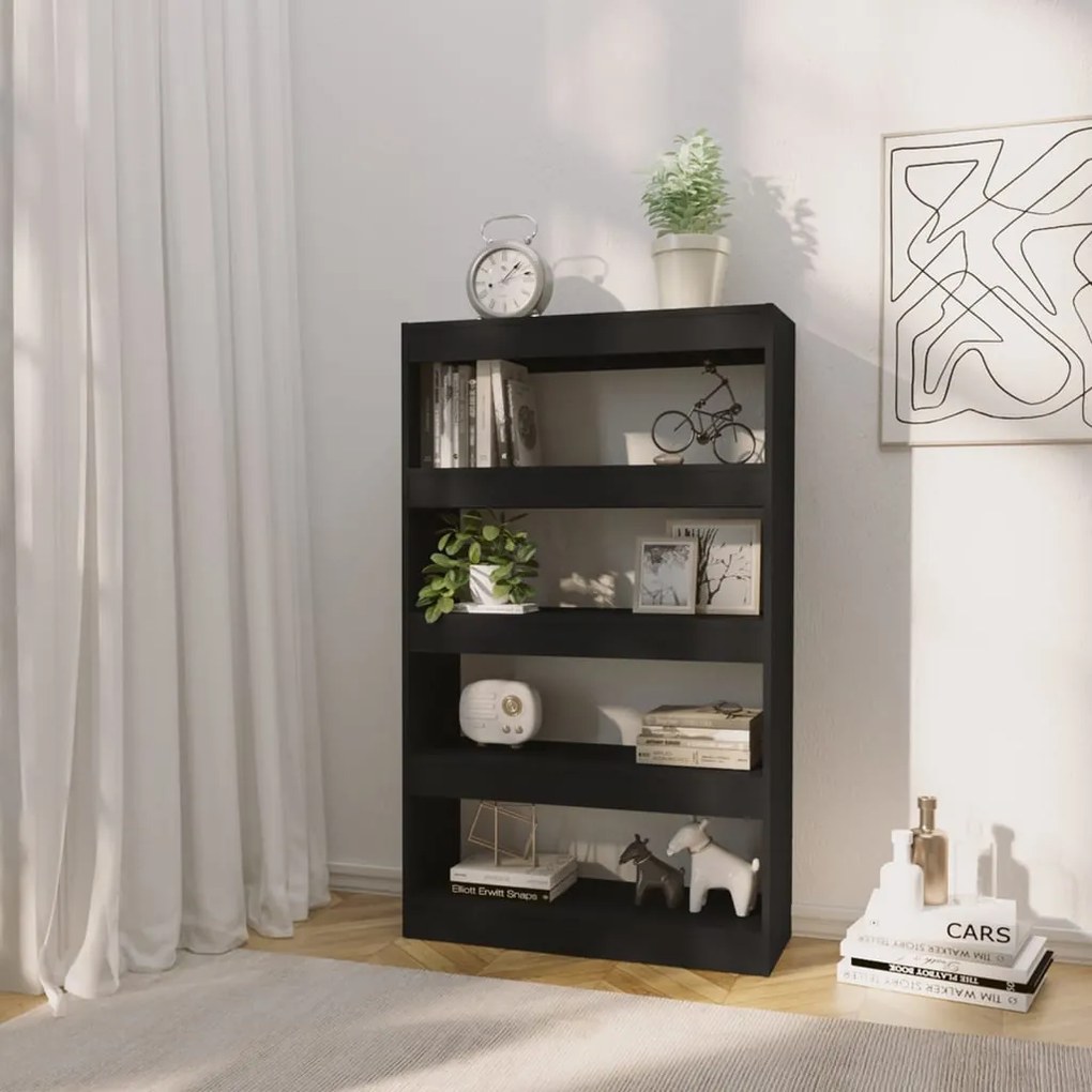 Estante/divisória 80x30x135 cm derivados de madeira preto
