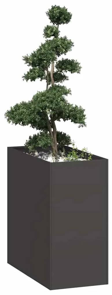 Vaso floreira 40x80x80 cm aço preto
