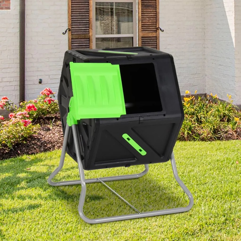 vidaXL Compostor de tambor giratório 60x58x74 cm 105 L polipropileno