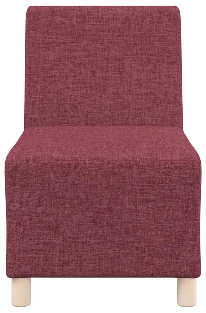 Poltrona sem braços 55 cm tecido vermelho tinto