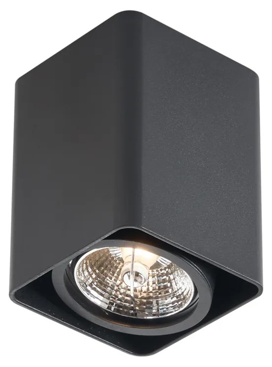 Foco de superfície de design preto GU10 70mm giratório e inclinável - Vox Design