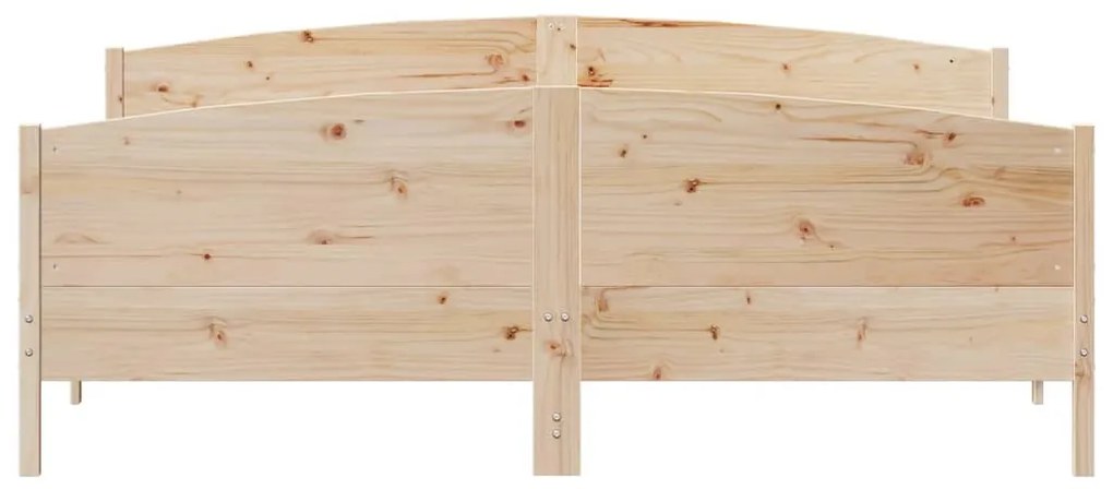 Cama sem colchão 200x200 cm madeira de pinho maciça