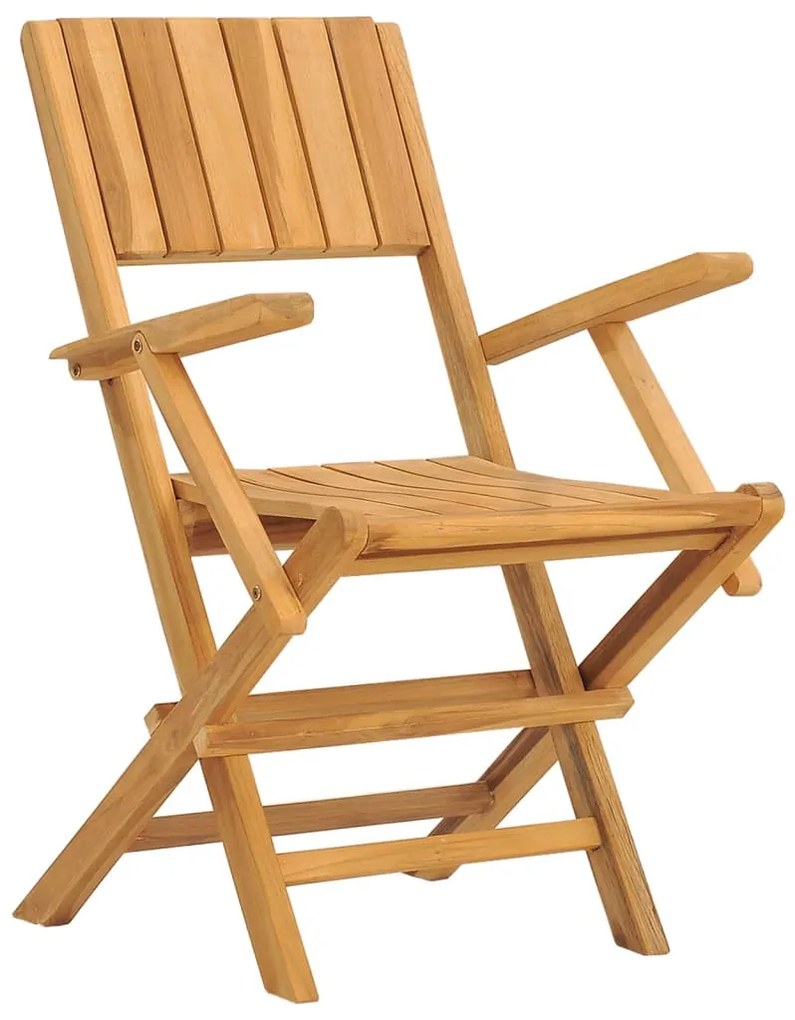 Cadeiras de jardim dobráveis 8 pcs 55x61x90 cm teca maciça