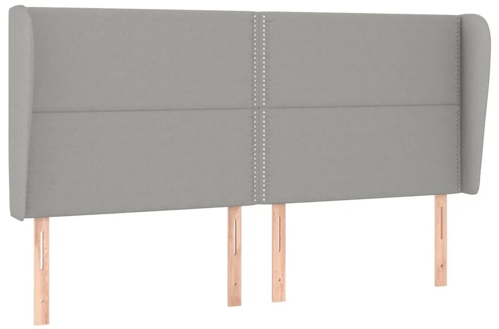 Cama com molas/colchão 200x200 cm tecido cinza-claro