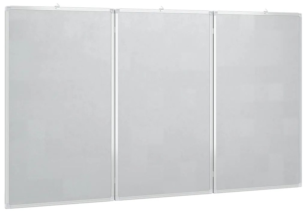 Quadro branco magnético dobrável 150x80x1,7 cm alumínio