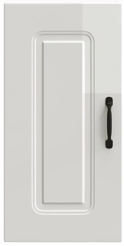 Armário de parede de cozinha Kalmar branco alto brilho