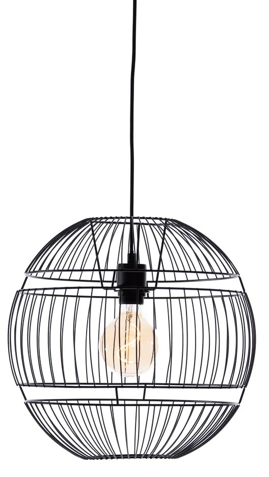 Candeeiro de suspensão moderno preto 38 cm - Sphaera Moderno
