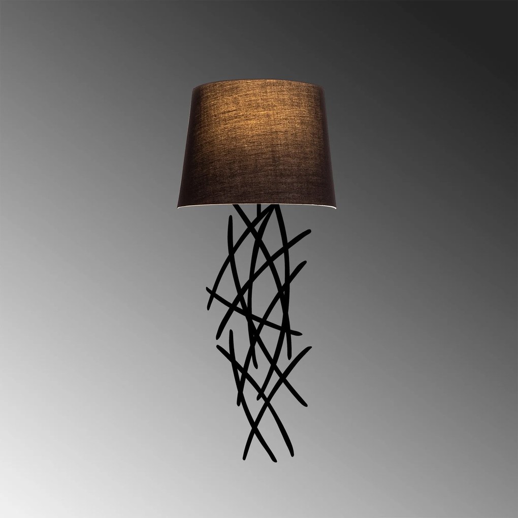 Aplique de Parede Asaf – Preto – 15 x 28 cm