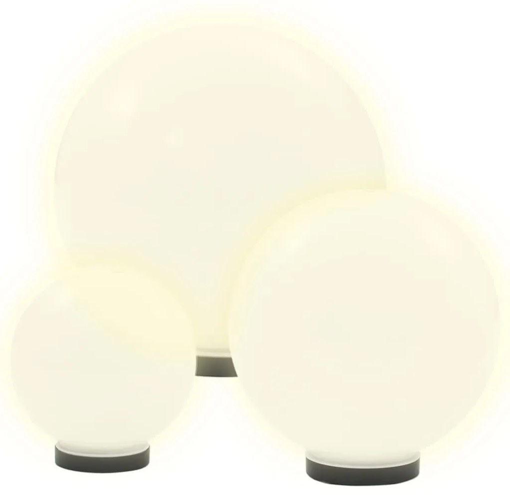 6 pcs conjunto de candeeiros esféricos LED 20/30/40 cm PMMA
