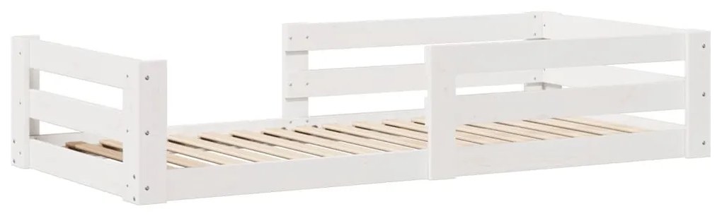 Cama sem colchão 100x200 cm madeira de pinho maciça branco