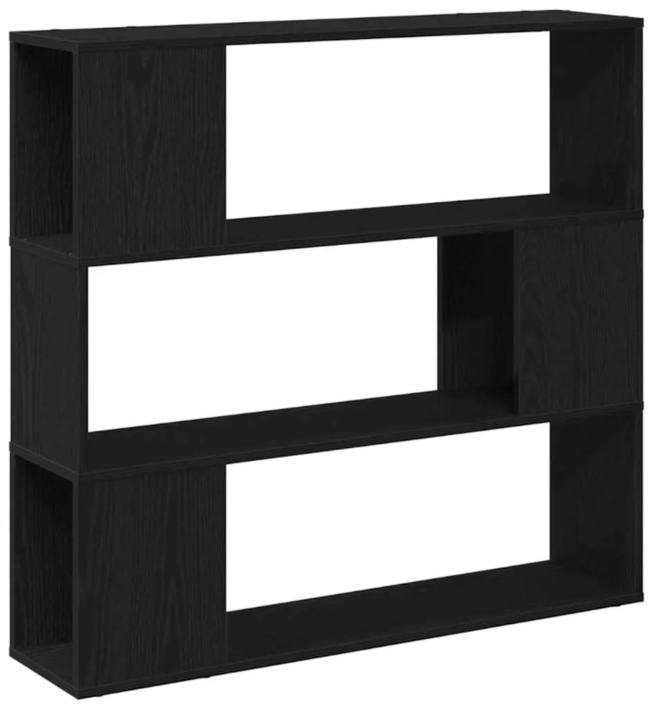 Estante vidaXL Preta em Carvalho 100x24x94 cm de Madeira Engenheirada