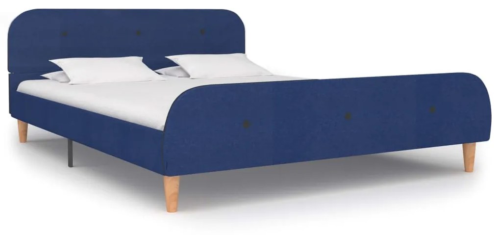 vidaXL Estrutura de cama 140x200 cm tecido azul