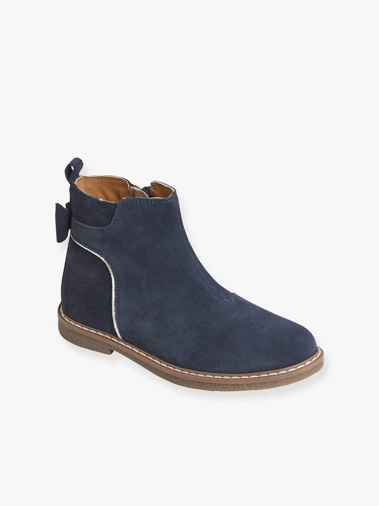 Agora -20%: Botas em pele, com laço, para menina