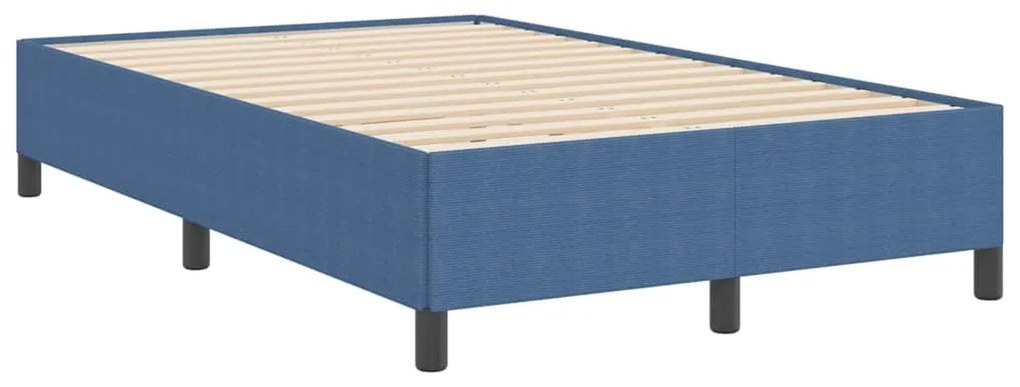 Estrutura de Cama Azul 120x200 cm Tecido Veludo Cotele