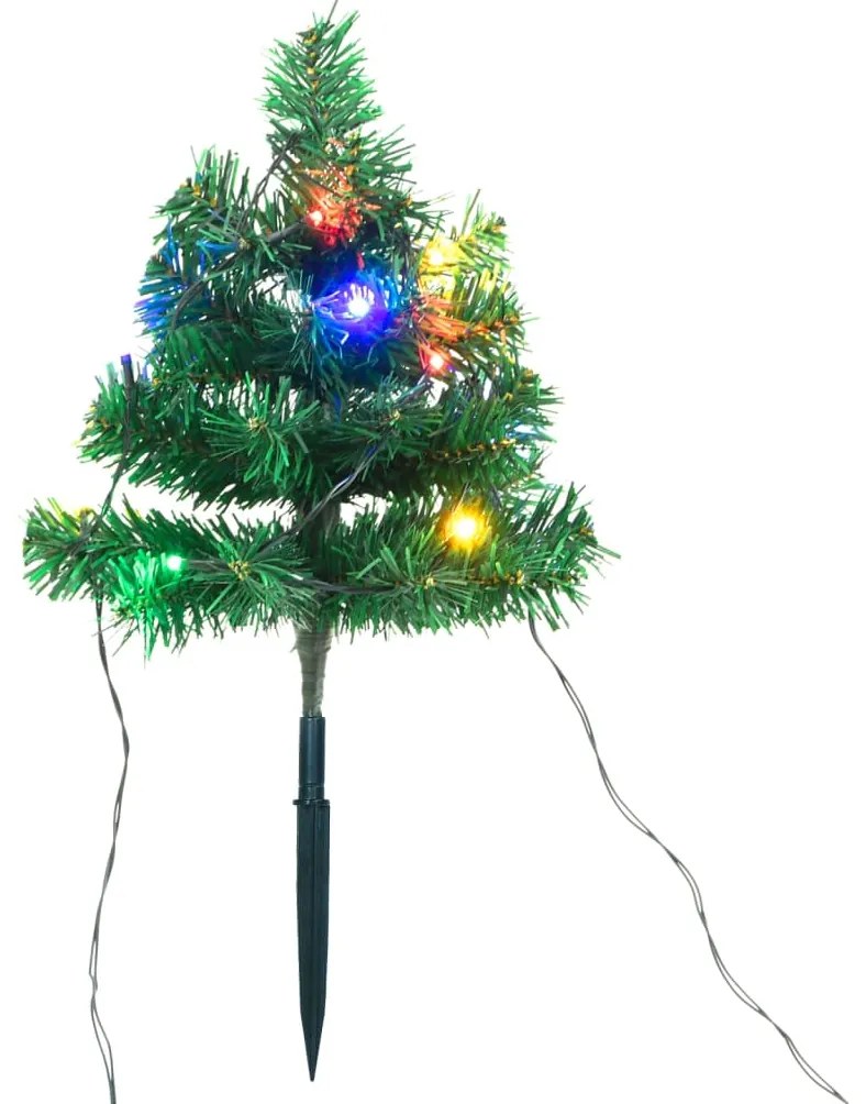 Árvores de Natal de caminho 6 pcs 45 cm PVC luzes LED multicor
