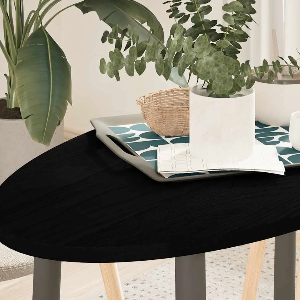 vidaXL Tampo de mesa 100x50x2 cm carvalho maciça oval castanho-escuro