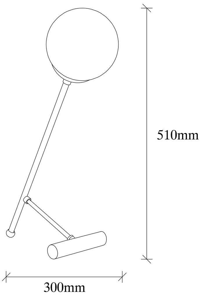 Candeeiro de Mesa Golf – Branco Vintage – 30 x 30 cm