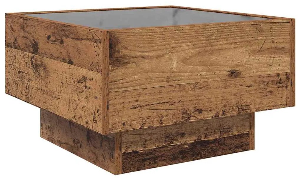 Mesa de centro Madeira antiga 50 x 50 x 30 cm