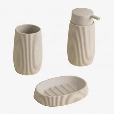 Conjunto De Banho Aristide Beige Creme - Sklum