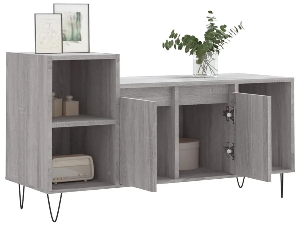Móvel de TV 100x35x55 cm derivados de madeira cinzento sonoma