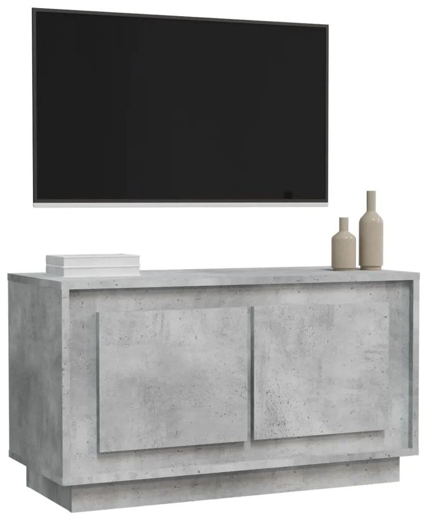 Móvel de TV 80x35x45 cm derivados de madeira cinzento cimento