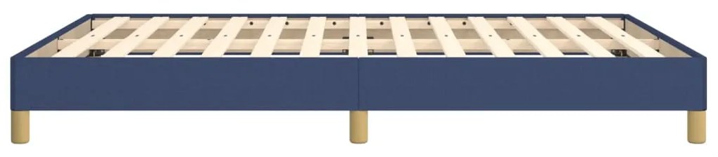 Estrutura de cama sem colchão 140x190 cm tecido azul