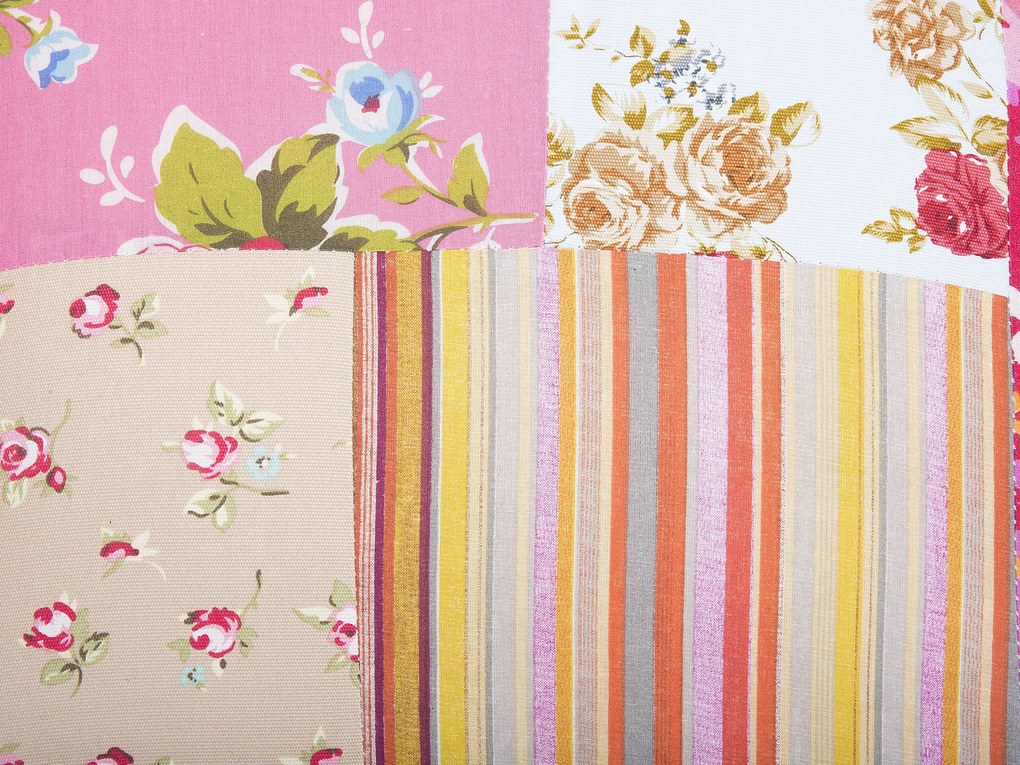 Poltrona em tecido patchwork rosa MANDAL Beliani
