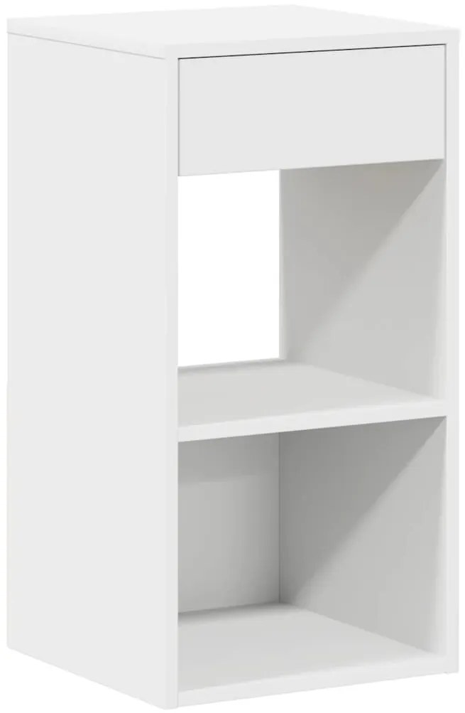 Mesas de cabeceira com gaveta 2 pcs 35x34x66,5 cm branco