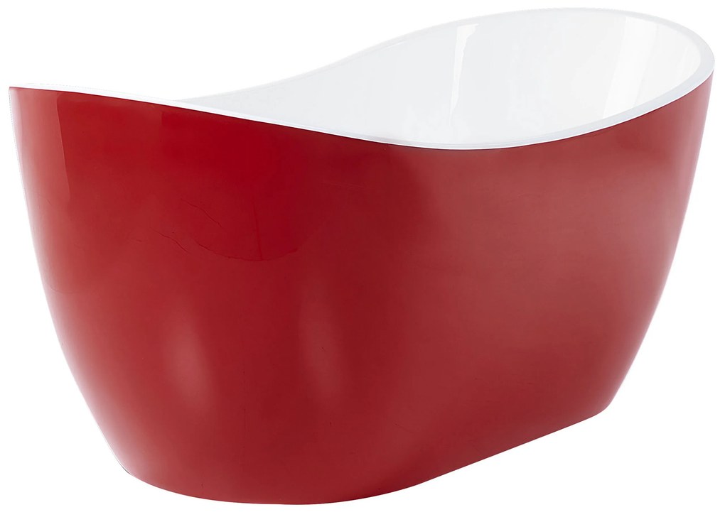 Banheira autónoma em acrílico vermelho 150 x 75 cm ANTIGUA Beliani