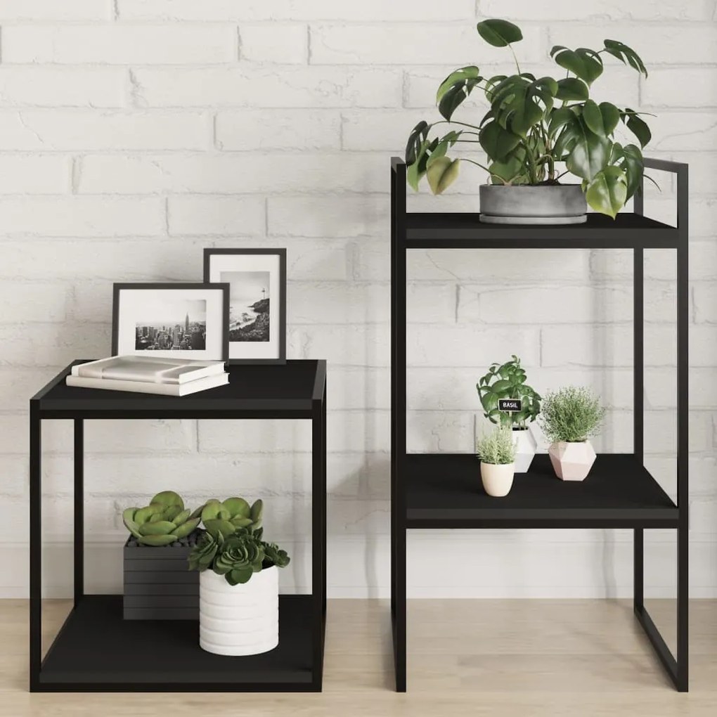 vidaXL Prateleiras para estante 4 pcs 40x40x1,5cm contraplacado preto
