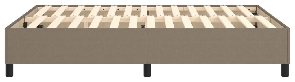 Cama sem colchão 140x200 cm tecido castanho-acinzentado
