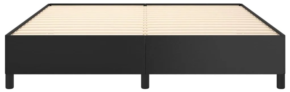 Estrutura de cama 180x200 cm couro artificial preto