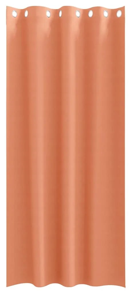 Cortinas com cortinas 2 pcs Terracota 245 x 140 cm Poliéster
