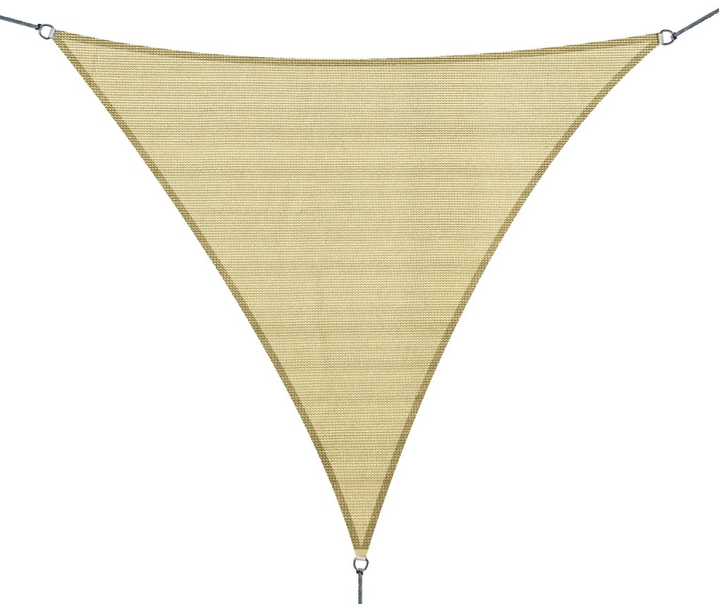 Vela de Sombra Triangular 3x3x3 m Toldo Vela de HDPE com Proteção UV A