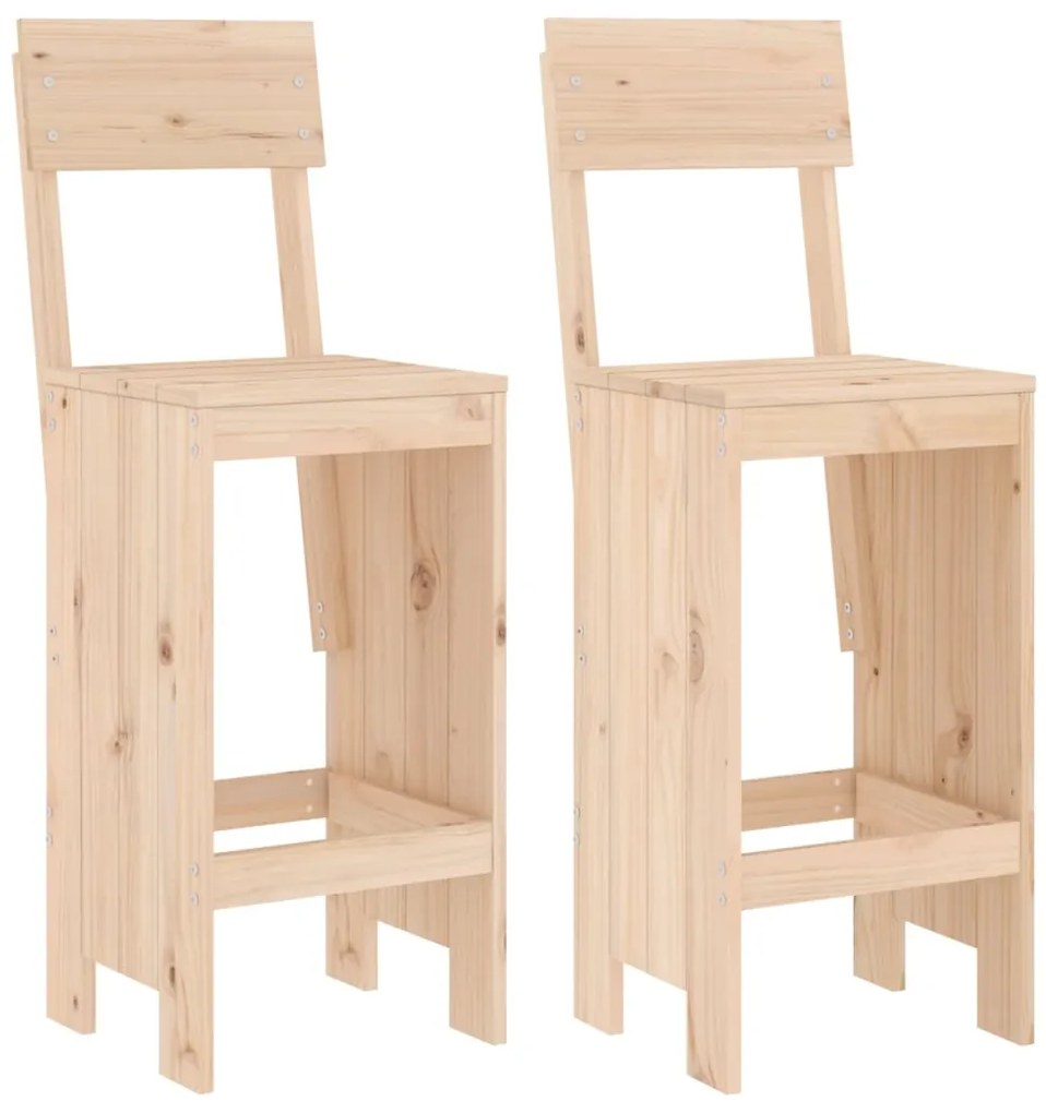 3 pcs conjunto de bar para jardim madeira de pinho maciça