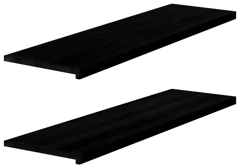 vidaXL Soleiras da janela 2 pcs 140x40x2 cm carvalho castanho-escuro