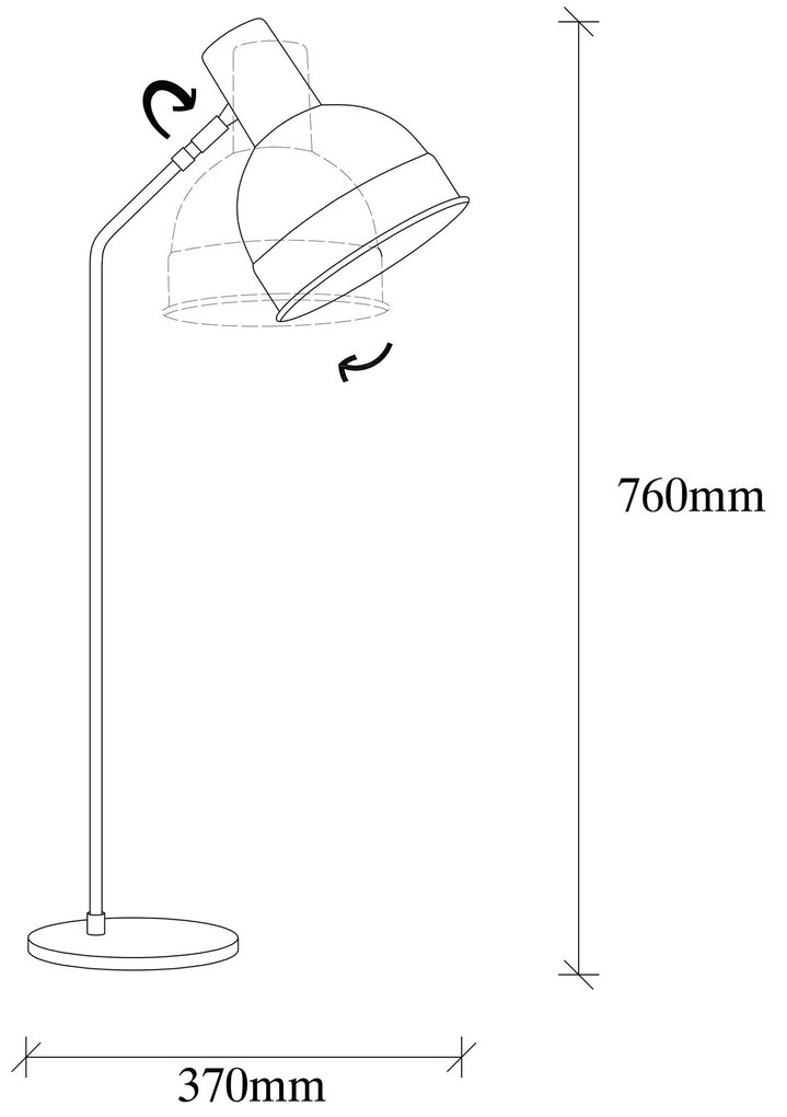 Candeeiro de Mesa Berceste – Branco – 17 x 37 cm