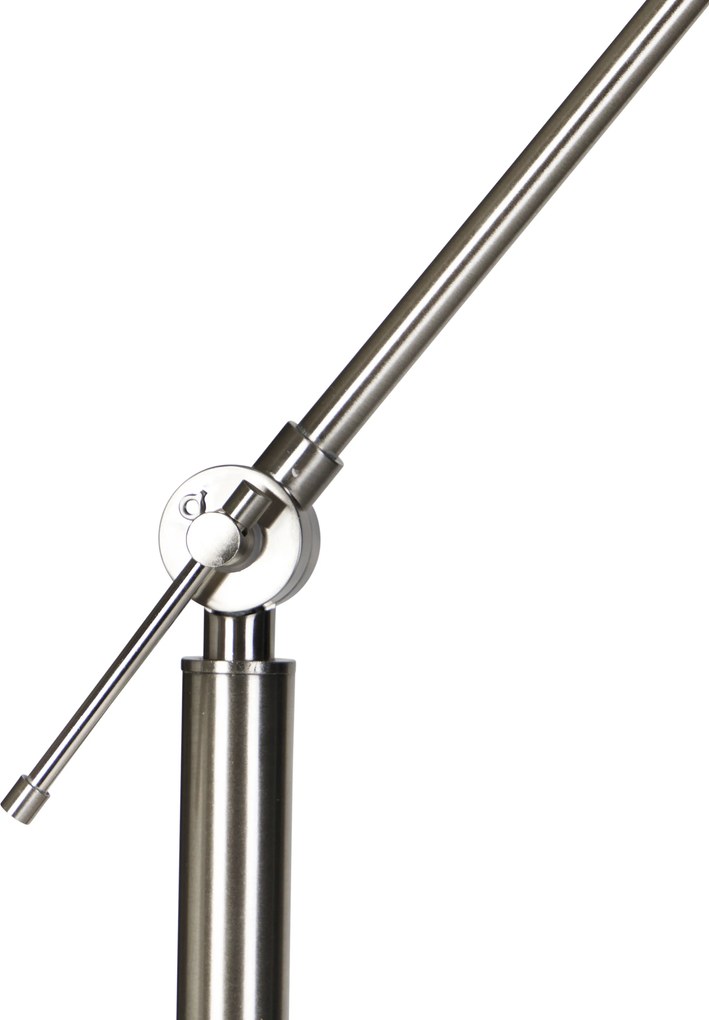 Candeeiro de pé em aço com abajur cinza claro 50cm - Editor