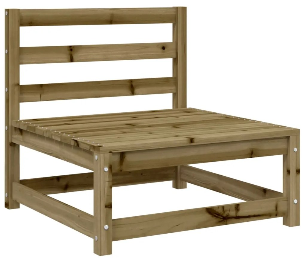 Sofás sem braços p/ jardim 3 pcs 70x70x67 cm pinho impregnado