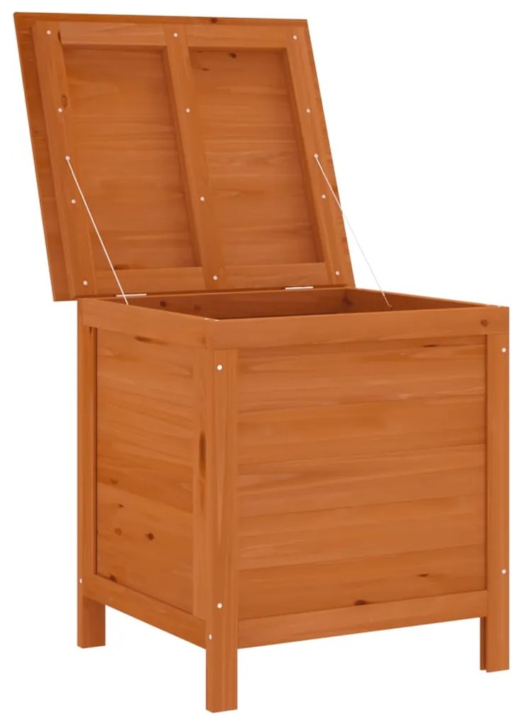 Caixa de arrumação p/ jardim 50x49x56,5cm abeto maciço castanho