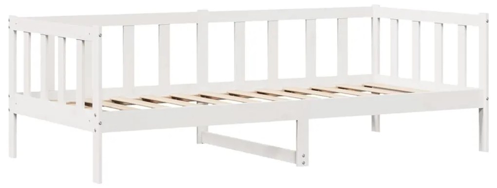 Sofá-cama c/ gavetas 90x200cm madeira de pinho maciça branco