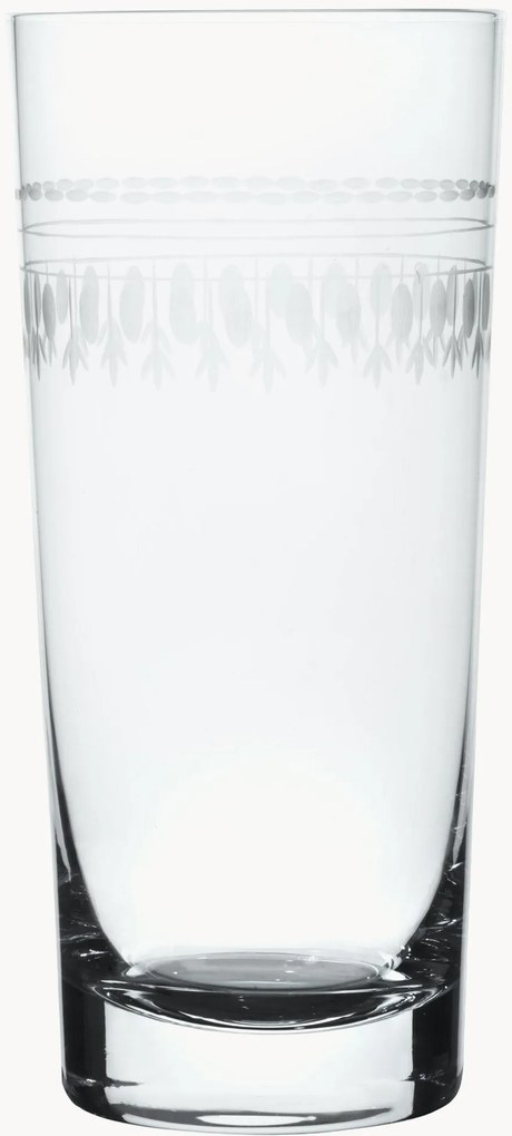 Copos altos em cristal artesanal Ovals, conjunto de 4
