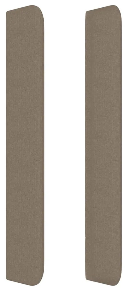 Cabeceira cama abas tecido 183x16x118/128 cm cinza-acastanhado