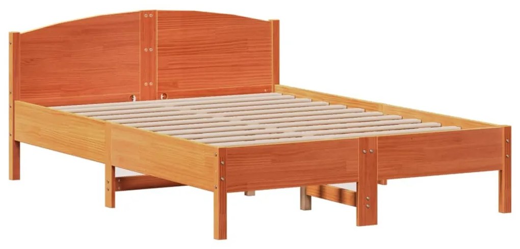 Cama com estante sem colchão 140x190 cm pinho maciço