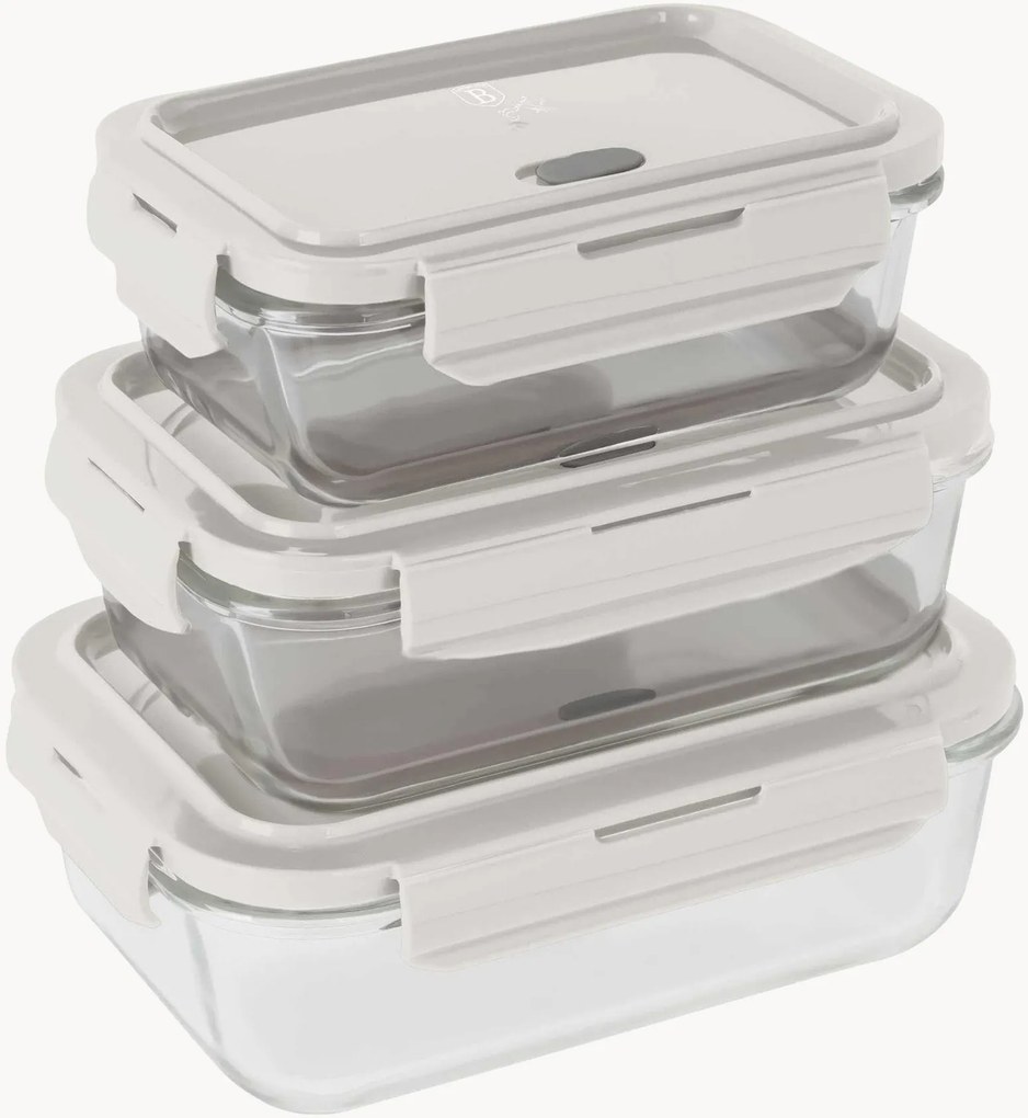 Recipientes de vidro para alimentos Sphere, conjunto de 3